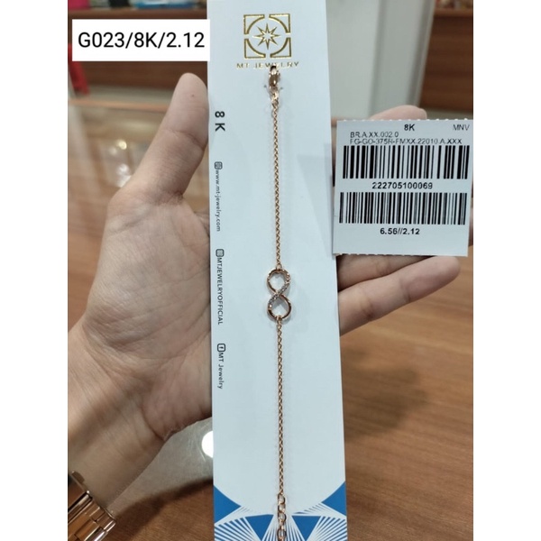 Gelang infinity mt kadar 375/8karat