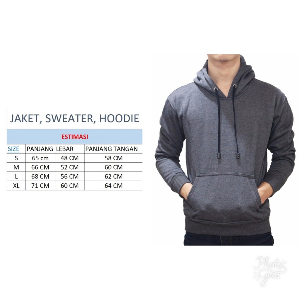 Best Seller Jaket  Sweater Polos Hoodie Jumper Abu Tua  