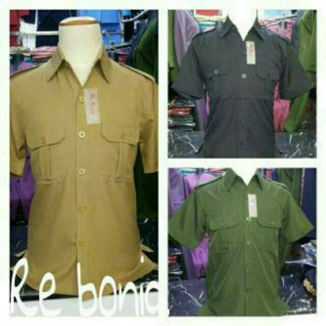 Stelan dinas pemda/pns/ khaki/coklat cowok dgn stelan celana