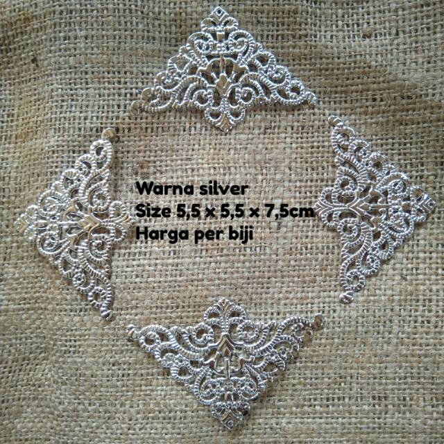 LP10 Lempeng Sudut Silver Untuk Mahar