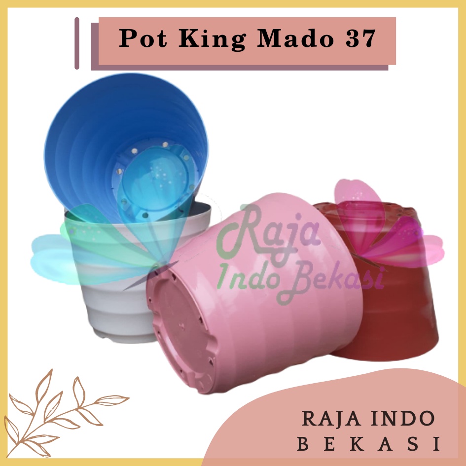 Rajaindobekasi Pot King Mado 37 Putih Hitam Biru Pink Pastel Merah Bata Coklat Terakota Teracota Teraccota Diameter Atas 30 Cm Garden Of Love Pot Plastik Besar Jumbo 40 50 60 Cm Untuk Tanaman Murah Grosir