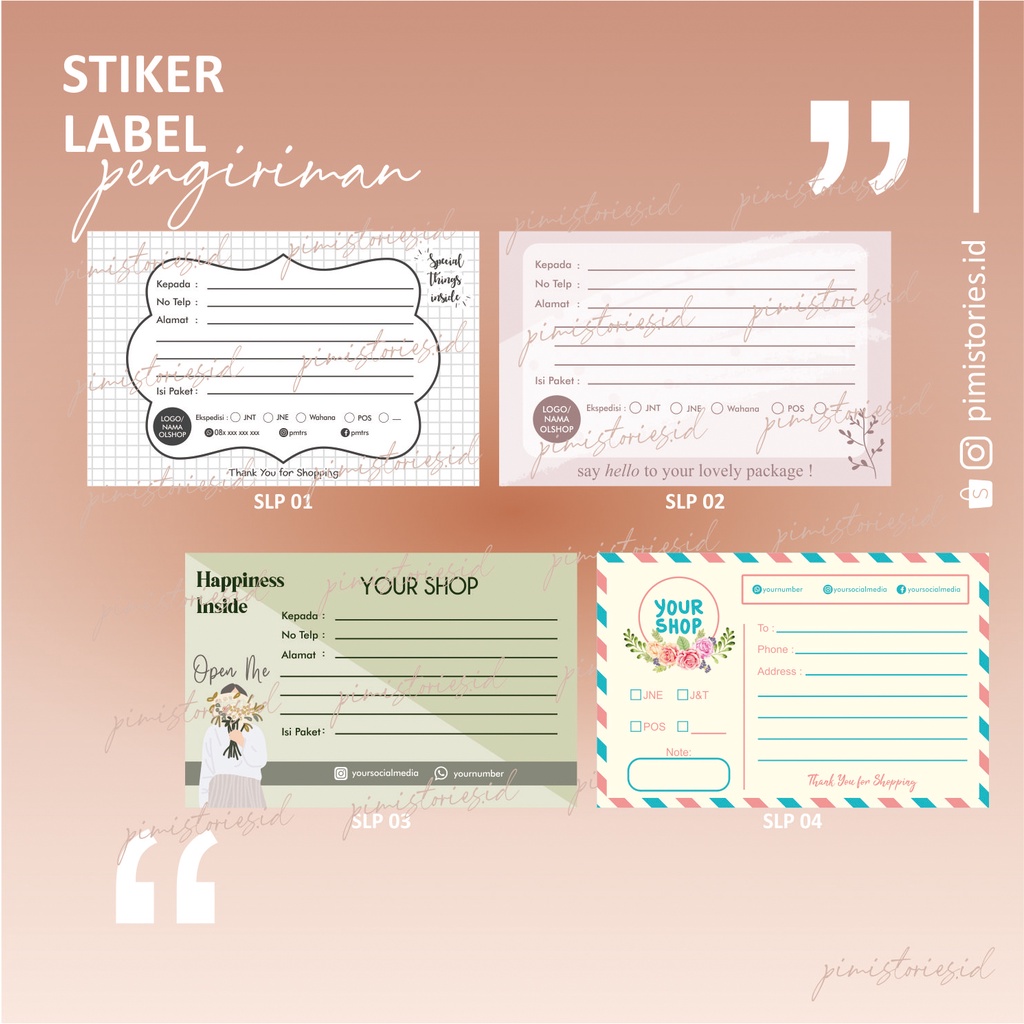 STIKER PENGIRIMAN ⚫ STIKER ALAMAT ⚫ STIKER PENGIRIMAN ONLINE SHOP⚫ LABEL PENGIRIMAN