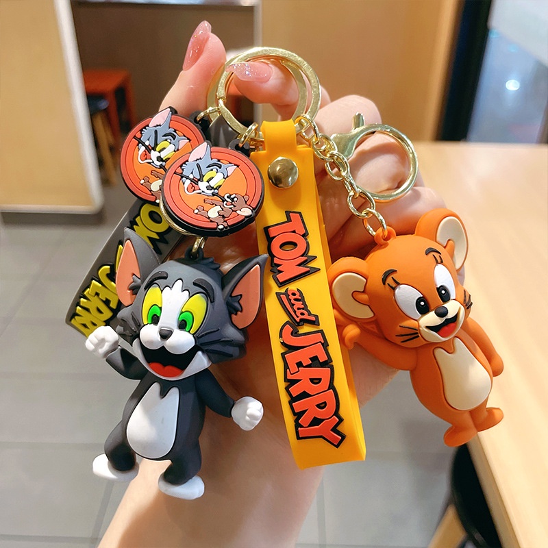 2022 Gantungan Kunci Boneka Kartun Anime Tom &amp; Jerry Bahan PVC