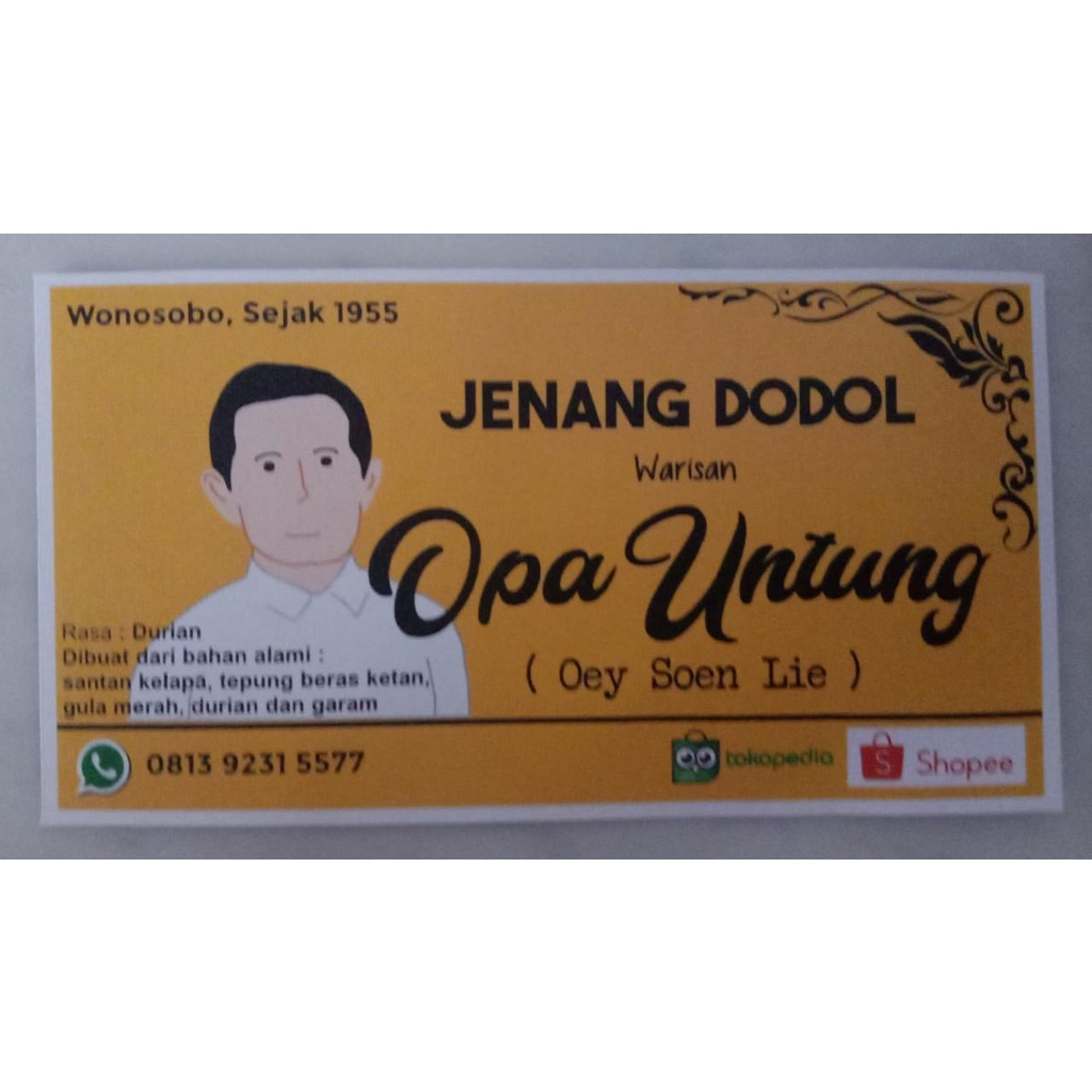 

Jenang Dodol Opa Untung Kemasan Box (Rasa Durian)