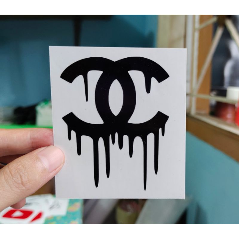 

stiker Chanel custom cutting stiker murah