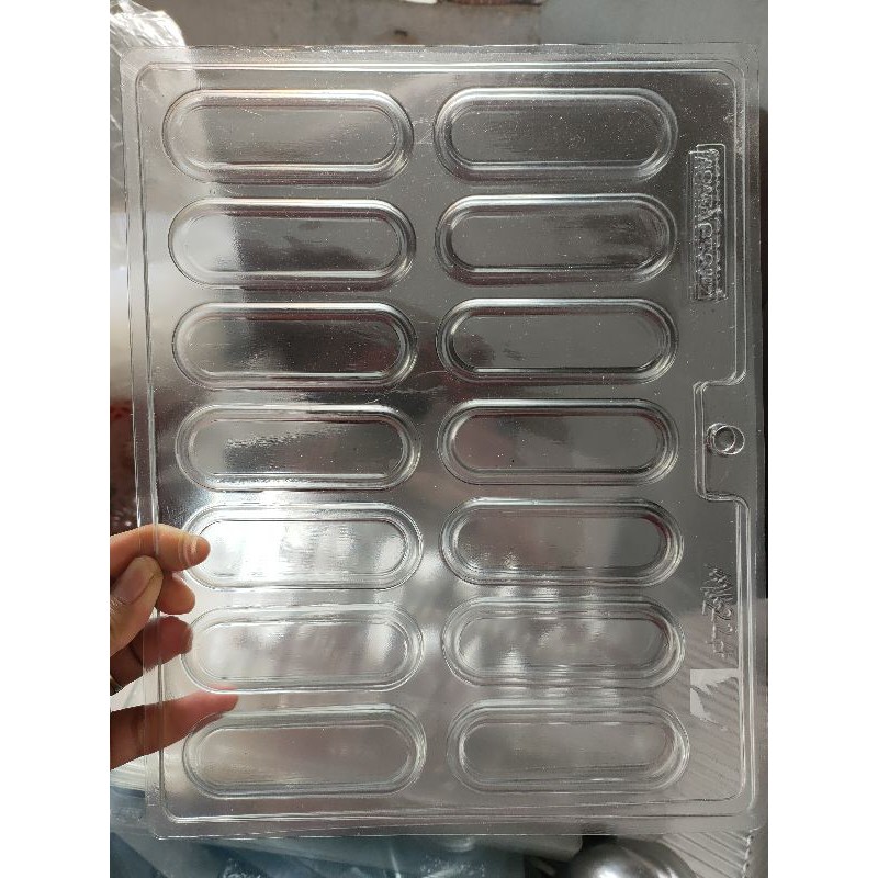 Cetakan Coklat Puding Mika Pagar Papan Nama Panjang oval