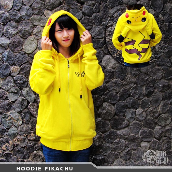 TERBARU - JAKET | SWEATER | HOODIE PIKACHU POKEMON GO POKEBALL HOODIE PLANET SURF