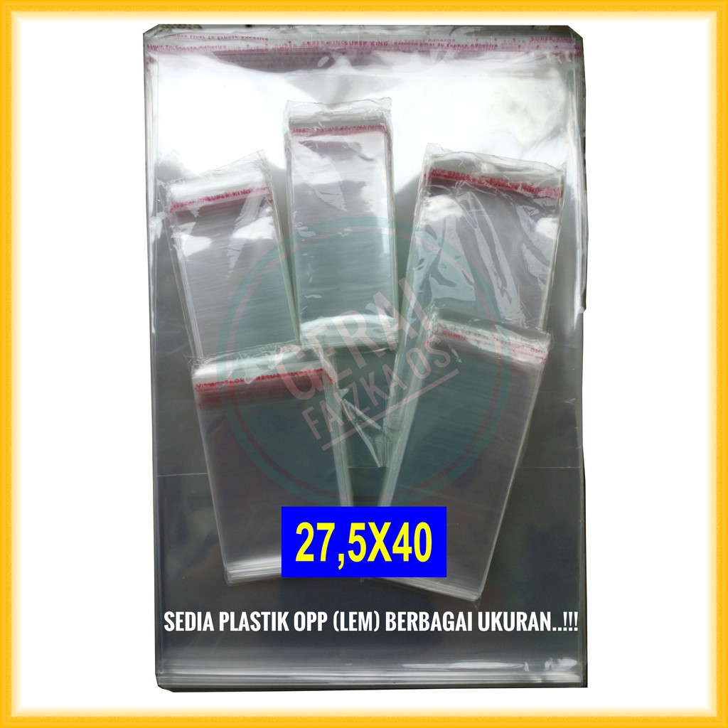 PLASTIK OPP SINGLE SEAL 27,5X40 | 33 MICRON