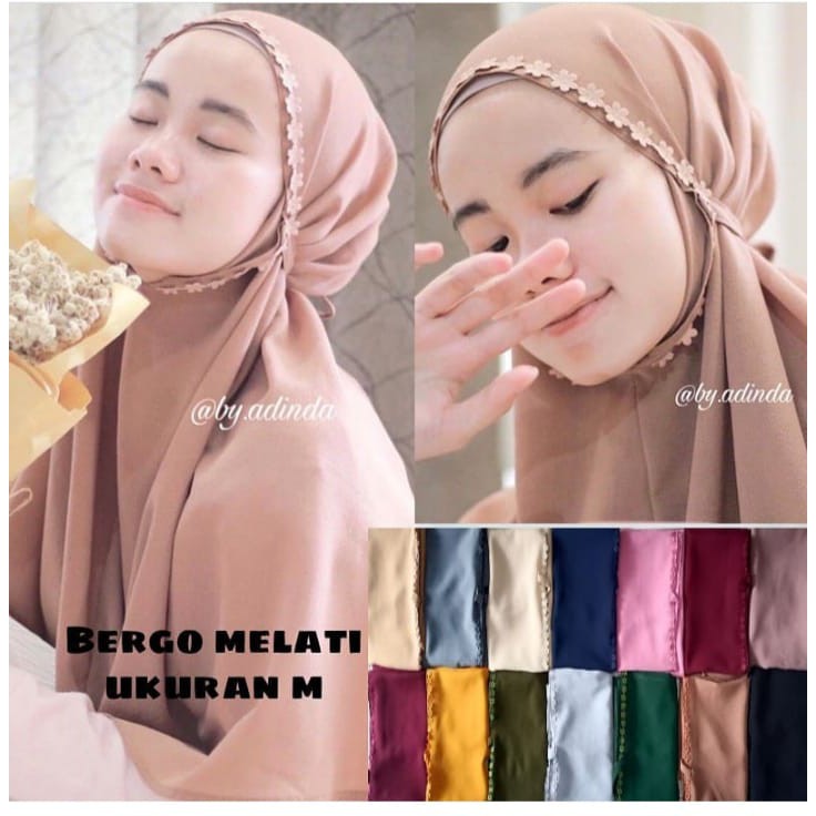 Hijab Bergo Maryam Renda Melati