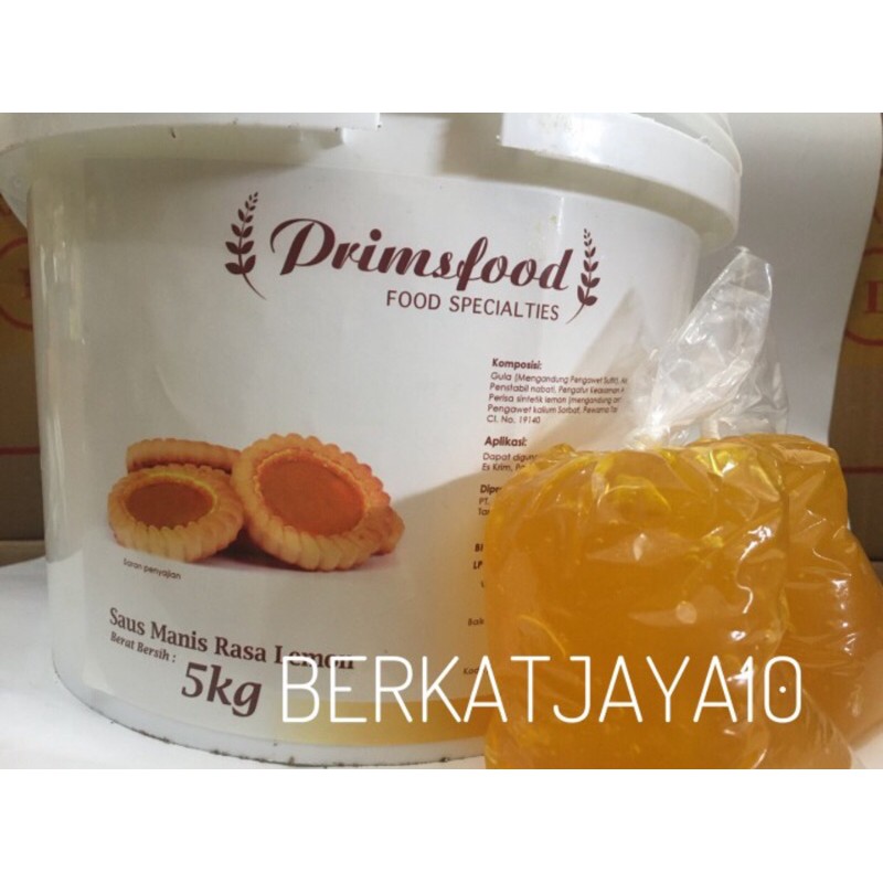 Primsfood Selai Lemon Filling Topping Isian Roti Kue repack 250 g