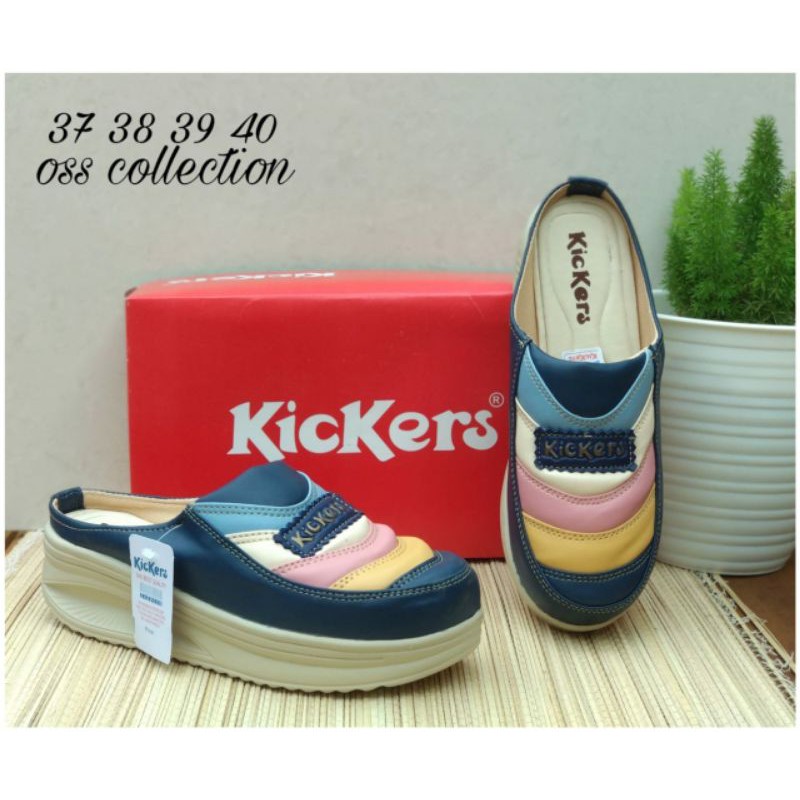 WEDGES SEPATU SLOP PELANGI KICKERS | TINGGI 5 CM