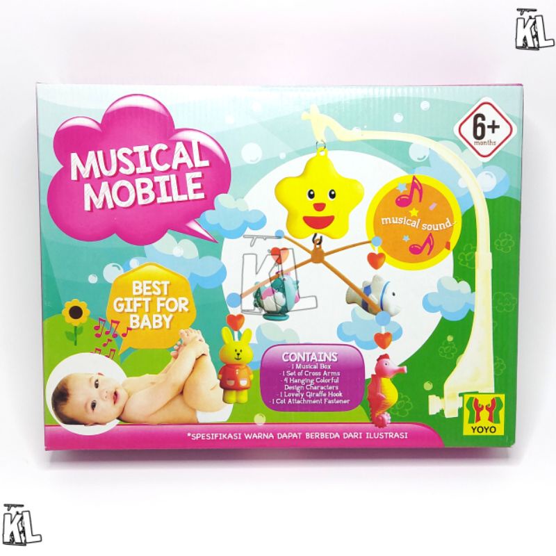 Mainan Bayi Musical Mobile Merry Go Round