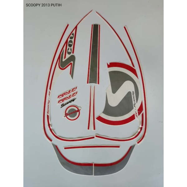 STRIPING SCOOPY 2014 PUTIH BERKUAKITAS