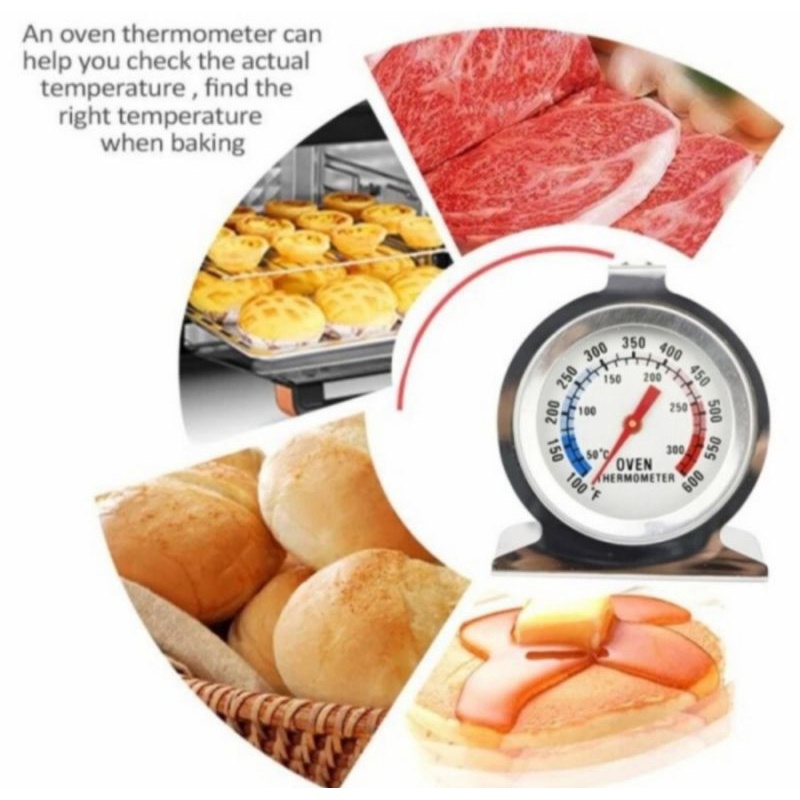 Termometer Oven Termometer Stainless Cooking Baking Dial Gauge Analog