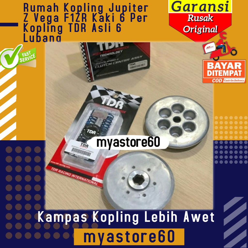 Rumah Kopling Jupiter Z Vega F1ZR Kaki 6 Per Kopling TDR Asli 6 Lubang Aksesoris Sparepart Jupiter