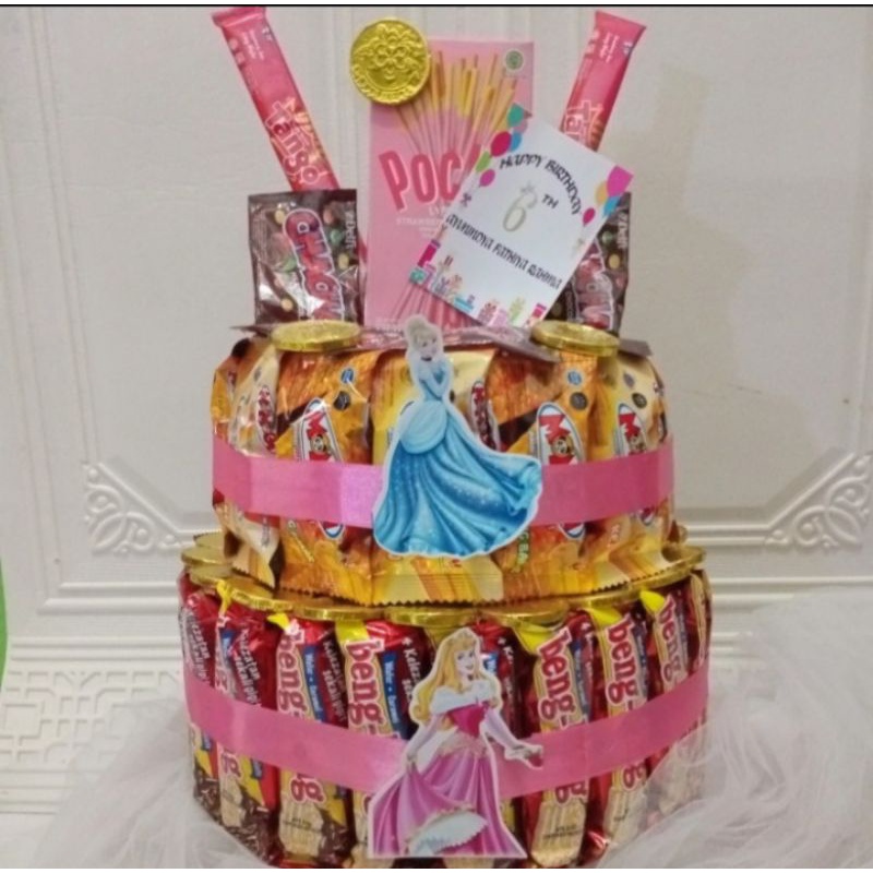 

kue ultah snack / snack 2 tower