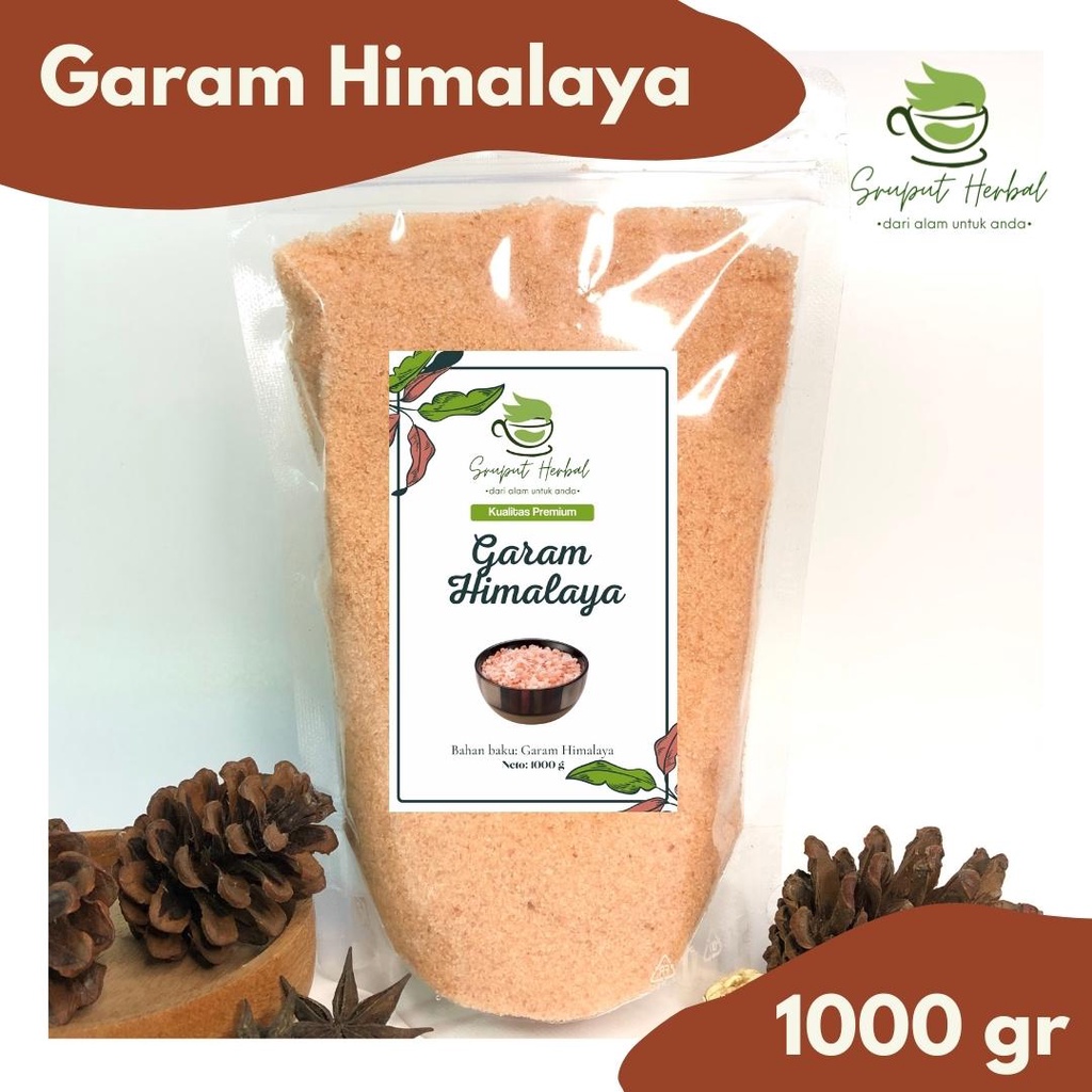 1000gr Garam Himalaya Himalayan Salt 1Kg Murni Kualitas Premium Rempah JSR Sruput Herbal [COD]