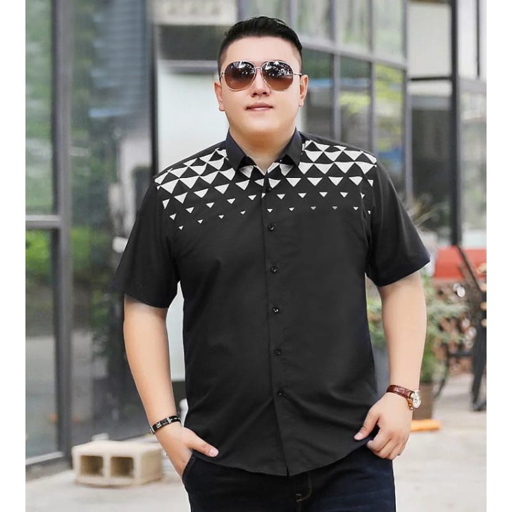 FORTGLASS JUAN JUMBO KEMEJA LENGAN PENDEK FORMAL KASUAL UKURAN BESAR TRIA SIZE XXL/XXXL