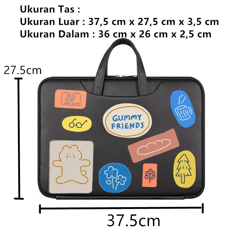 Kulit Tas Laptop Jinjing 14-14.6 Inch 15 inci Semua Merk Laptop Fancy Printing For Macbook Lenovo ASUS HP