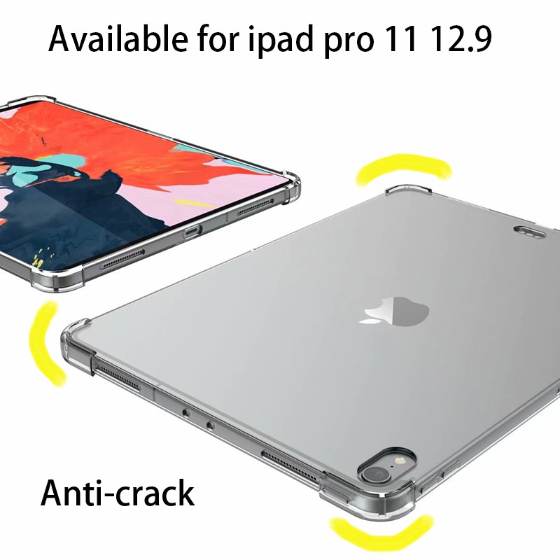 Casing Soft Case iPad Pro 12.9 "Transparan Anti Cr   ack