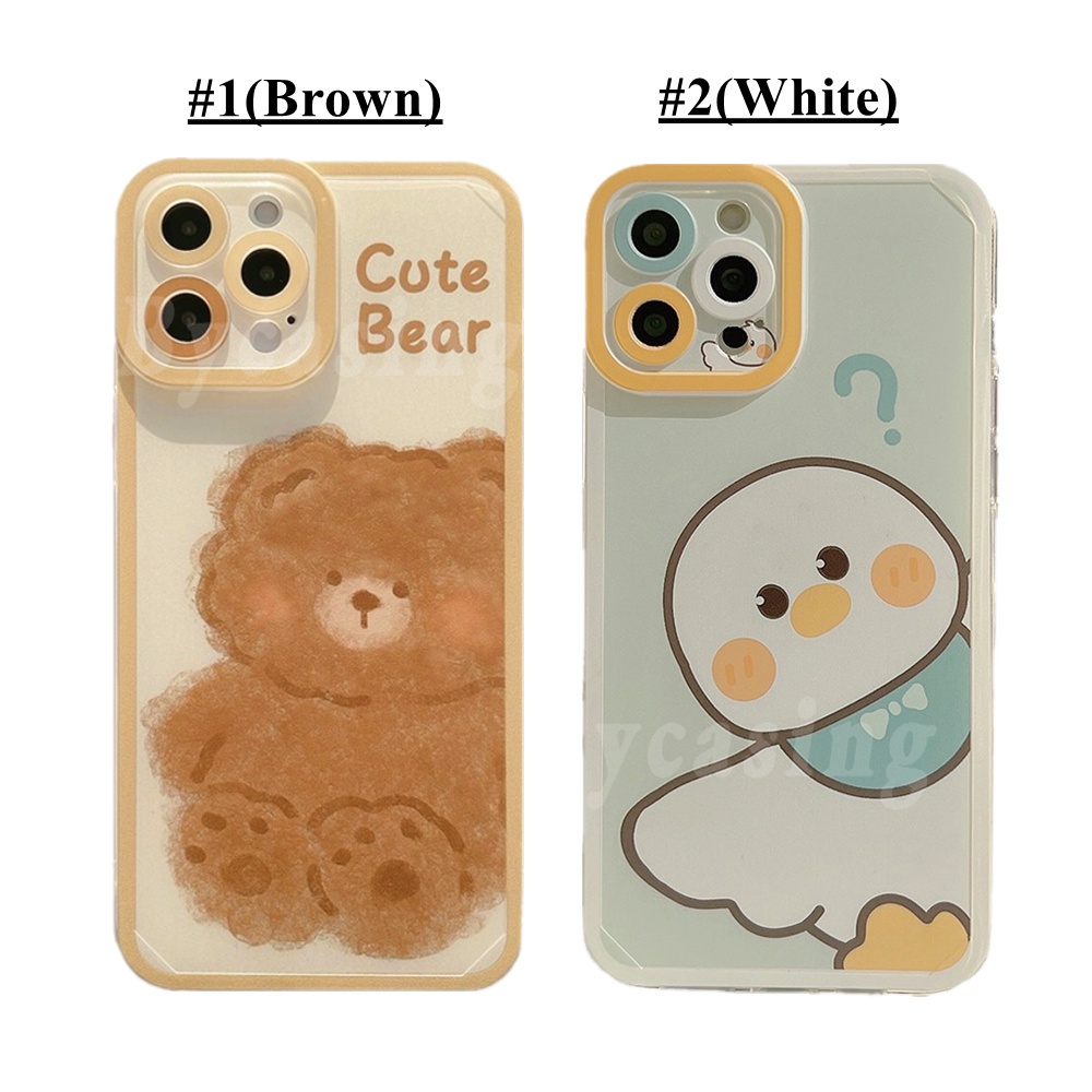 Casing TPU Redmi Note 11 Note11S Note11Pro Redmi10 9T 9A 9C Note10S 5G 9S 8Pro Poco X3 GT X3NFC X3Pro M3 F3 Motif Brown Bear