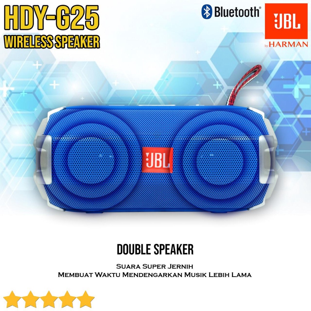 Speaker Bluetooh JBL G25 Wireless Portable Speaker Aktif HDY G25 High Bass Dual Speaker