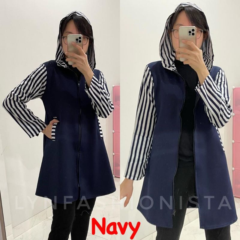 (MAX BB 80 KG) CARDIGAN WANITA CASUAL/OUTER SALUR SCUBA TEBAL PREMIUM/OUTER HOODIE