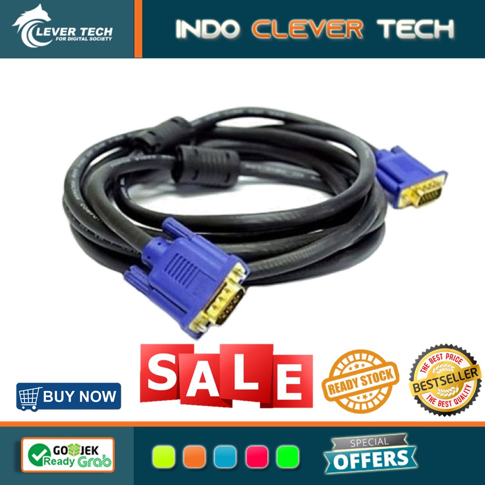 Cable Nisuta 015 USB 15-pin male VGA 3m