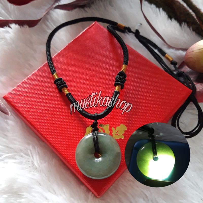 Kalung Kesehatan Giok Burma Asli Type A Untuk Pria atau Wanita Termurah