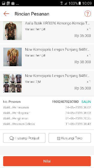 Asifa Batik Hrb026 Kenongo Kemeja Tosca Pendek Pekalongan Padi M L Xl Sogan Tulis Halus Kemeja Batik