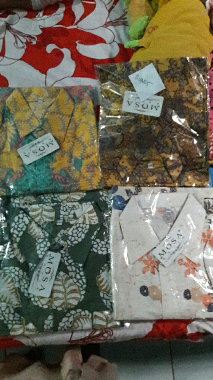 Atasan Kemeja Batik Mosa Hem Pria, Motif Mega Mendung Batik Pekalongan -hem