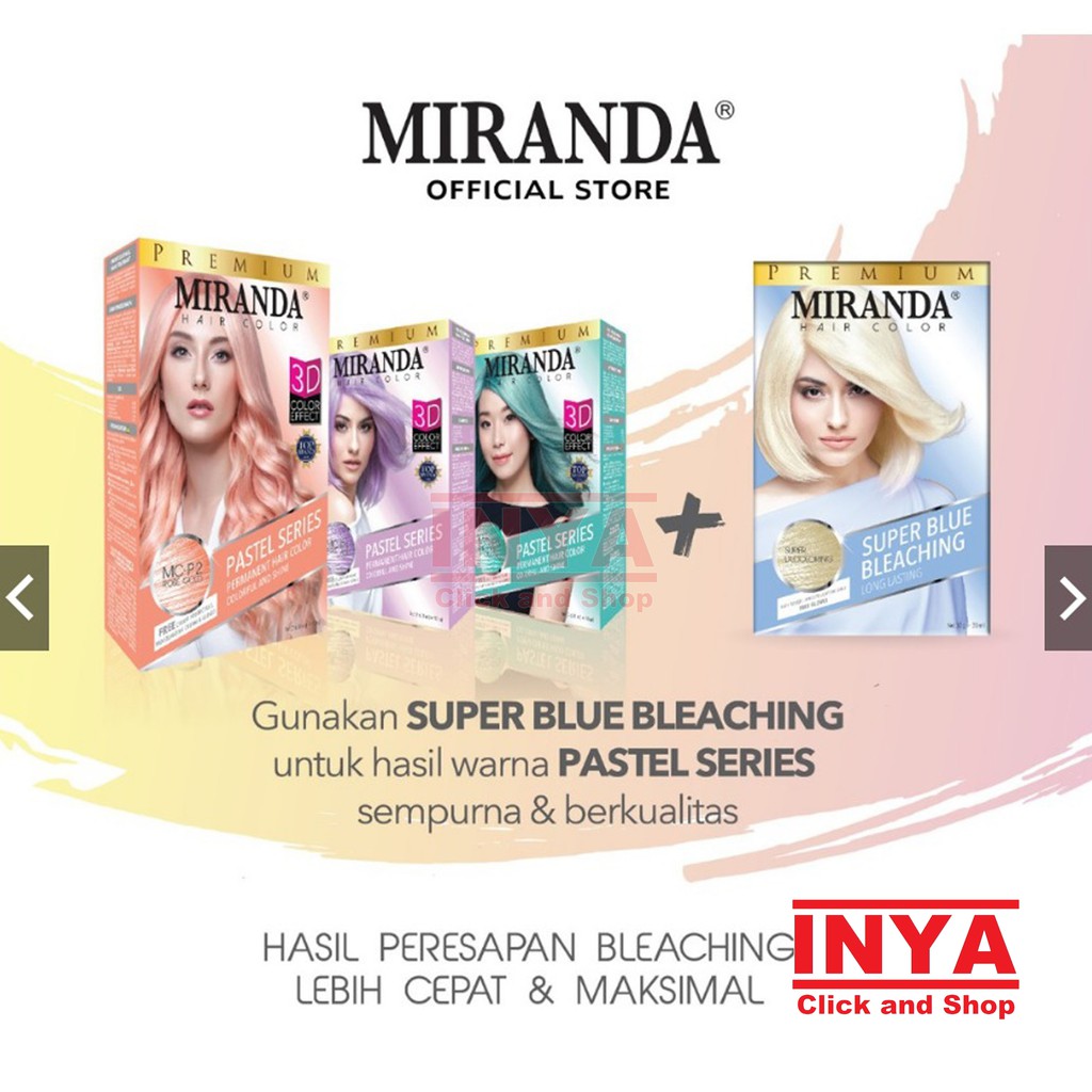 MIRANDA PASTEL SERIES MC-P3 PRECIOUS TURQUOISE 2x30ml+10ml - Semir Rambut