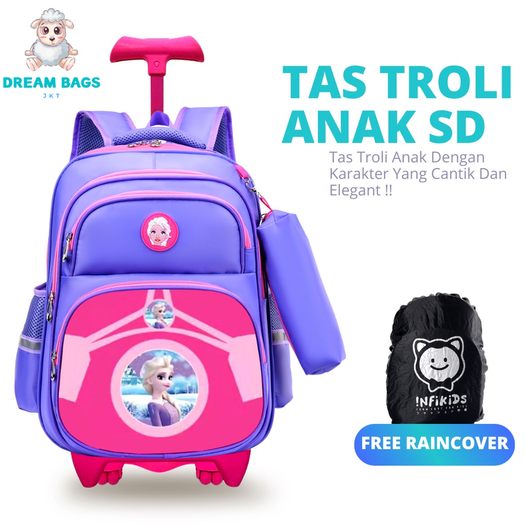 Tas Troli Anak Perempuan SD Import DB-631 Tas Anak Perempuan