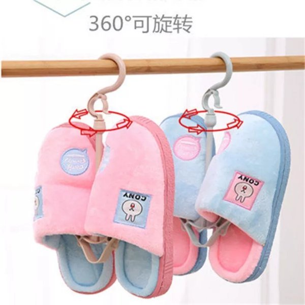 Rak Hanger Gantungan Kait Ganda Tempat Jemuran Sepatu Sandal Serbaguna