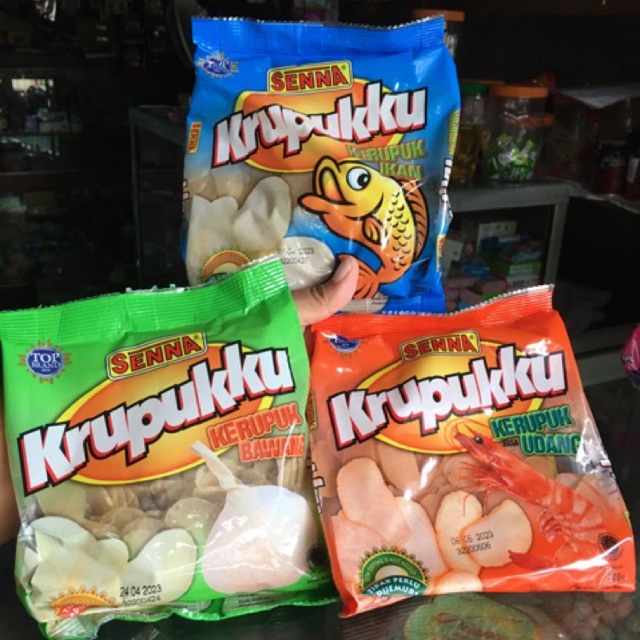 

Krupukku Senna Kerupuk 200 gram Krupuk Mentah Ikan Bawang Udang