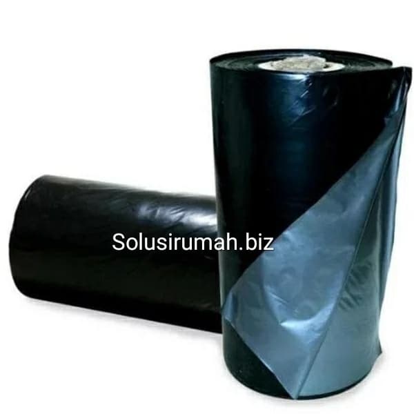 Solusirumah Plastik Mulsa Lebar 120cm Hitam Silver 1meter lari 1m