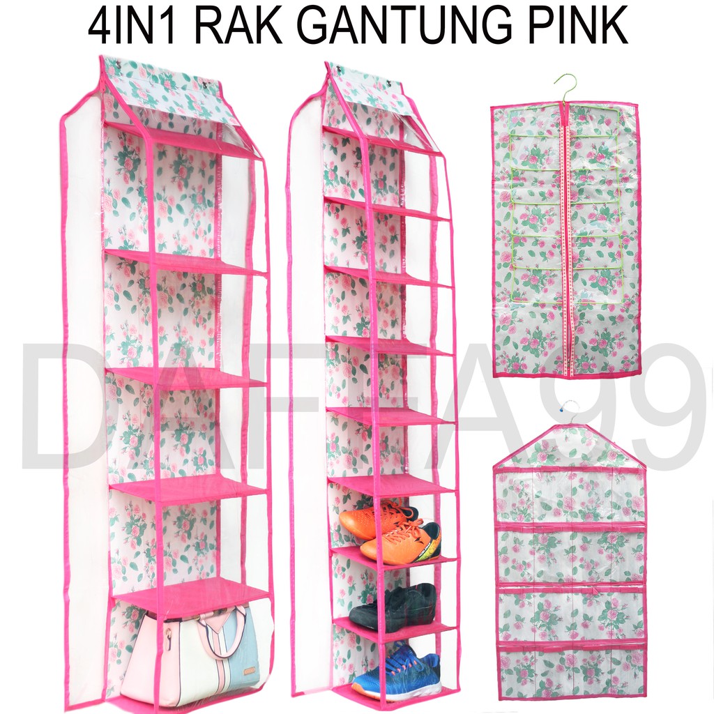 Rak Gantung Set 4in1 resleting alas triplek mika tebal ukuran jumbo