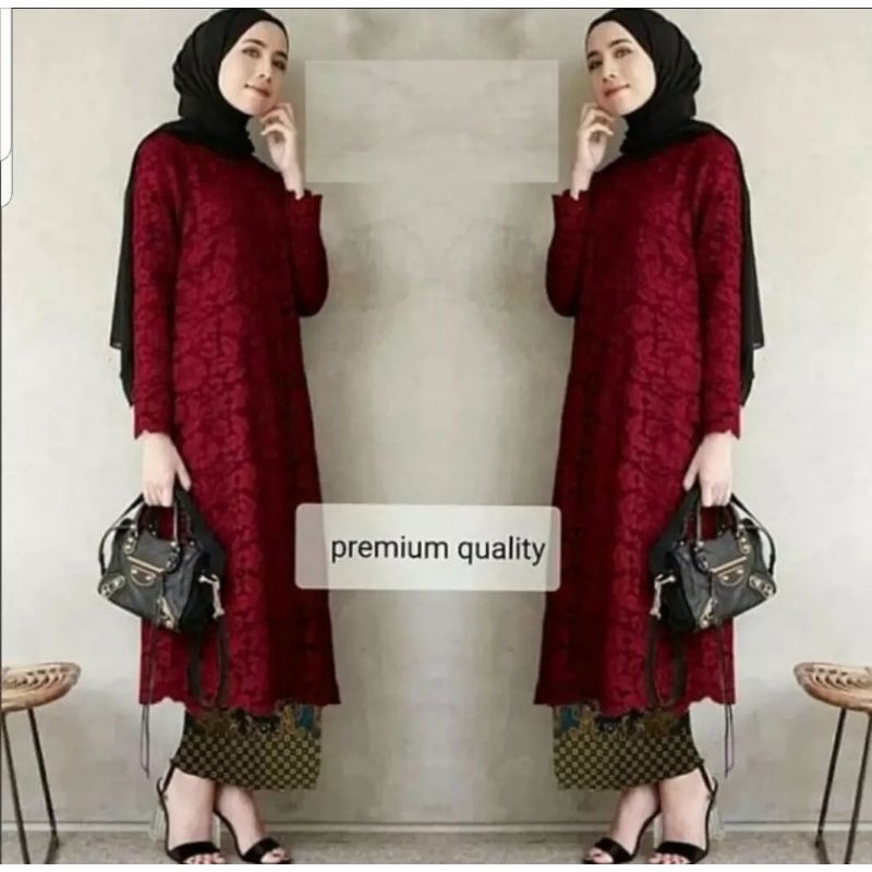 Set Kebaya Brokat Modern 2022//setelan Kebaya Jumbo Pesta/Baju Kebaya Termurah//baju tunik brokat pesta//Stelan Kebaya Brukat Terlaris/Seragam Pesta Kekinian/pakaian wanita/baju kurung/pakaian tradisional/pakaian wanita termurah/gamis kebaya modern 2022