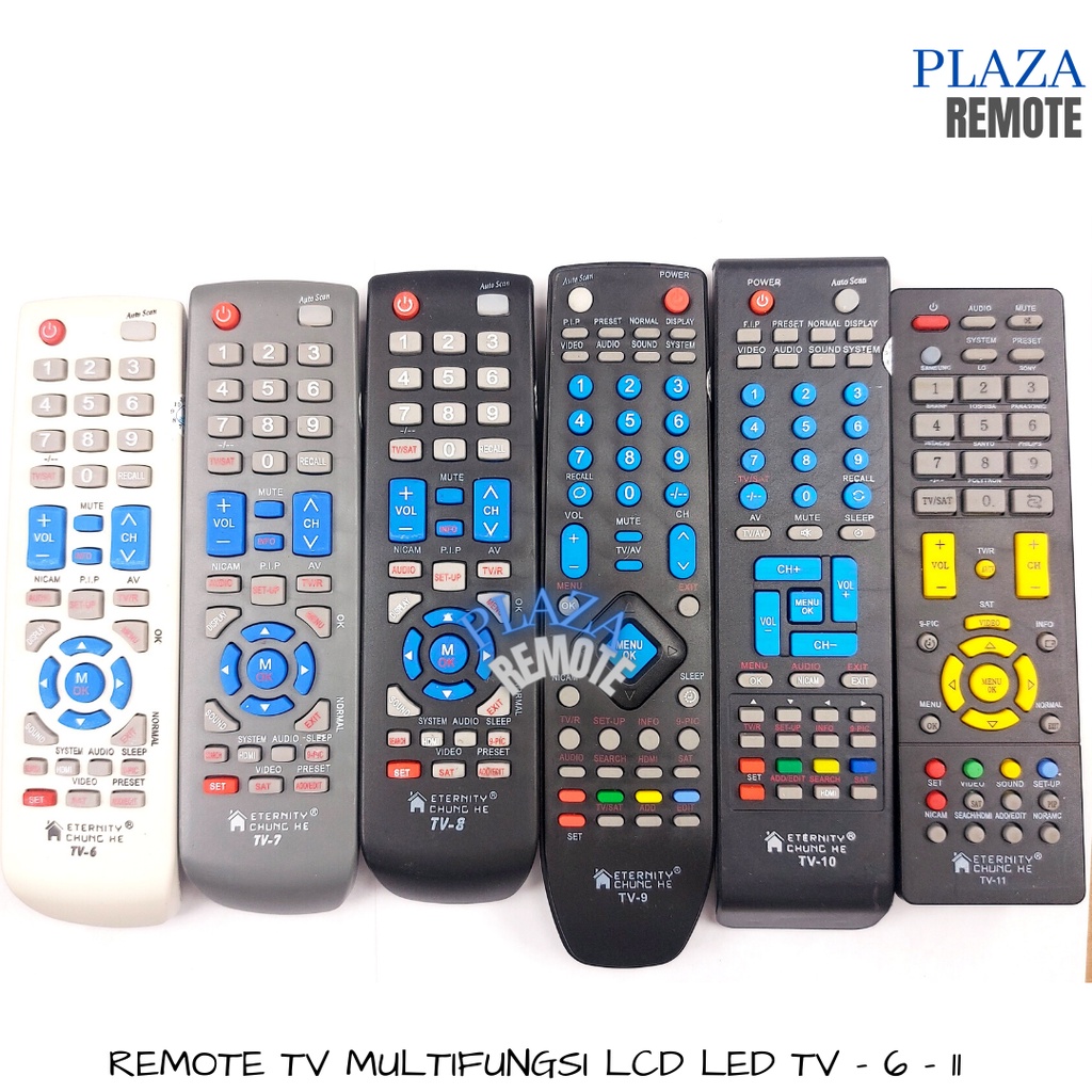 Remote MULTI TV LED LCD CHINA LG FUJITEC TCL PHILIPS POLYTRON DLL