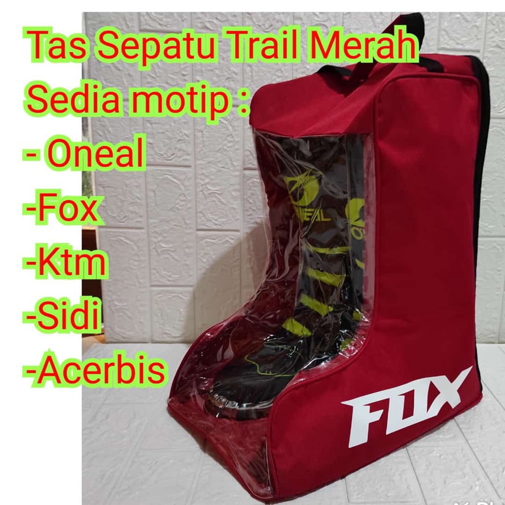 tas sepatu trail cross tas jingjing BONUS gantungan kunci keren