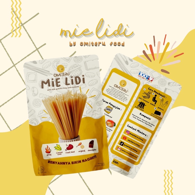 

MIE LIDI 100gr / MIE LIDI ENAK & RENYAH KEMASAN STANDING POUCH