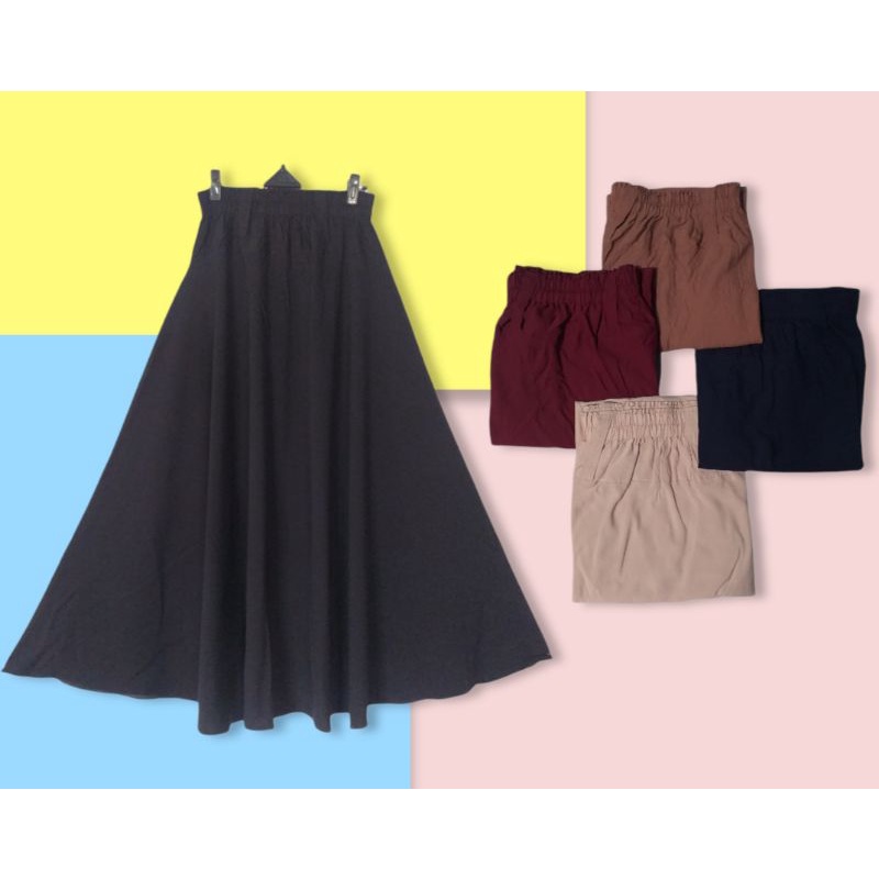 ROK PAYUNG POLOS RAYON | ROK PAYUNG PANJANG RAYON | ROK PAYUNG MUSLIM | ROK PAYUNG RAYON PANJANG