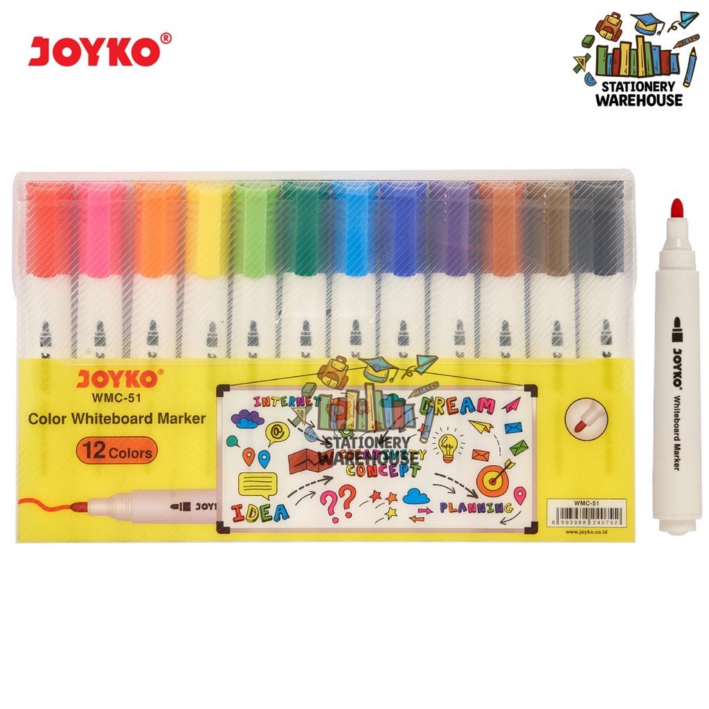 

Color Whiteboard Marker Spidol Warna Papan Tulis Joyko WMC-51