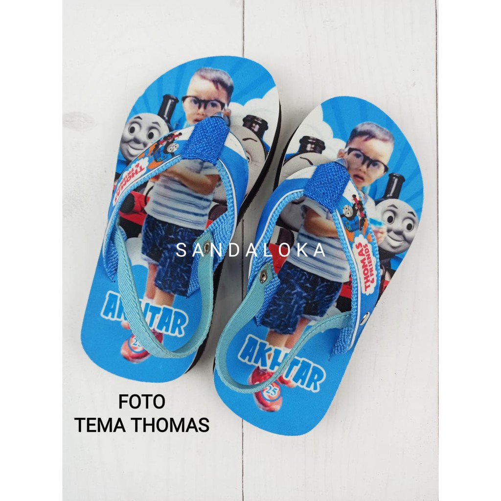 Sandal Print Custom Foto Sendiri Gratis Pakai Nama