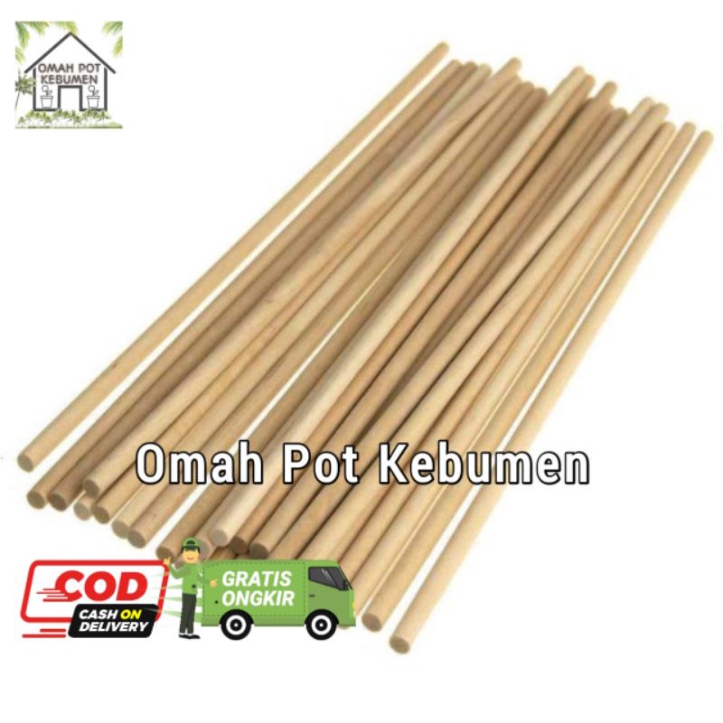 Kayu Dowel - Kayu Macrame Diameter 2cm Panjang 35cm