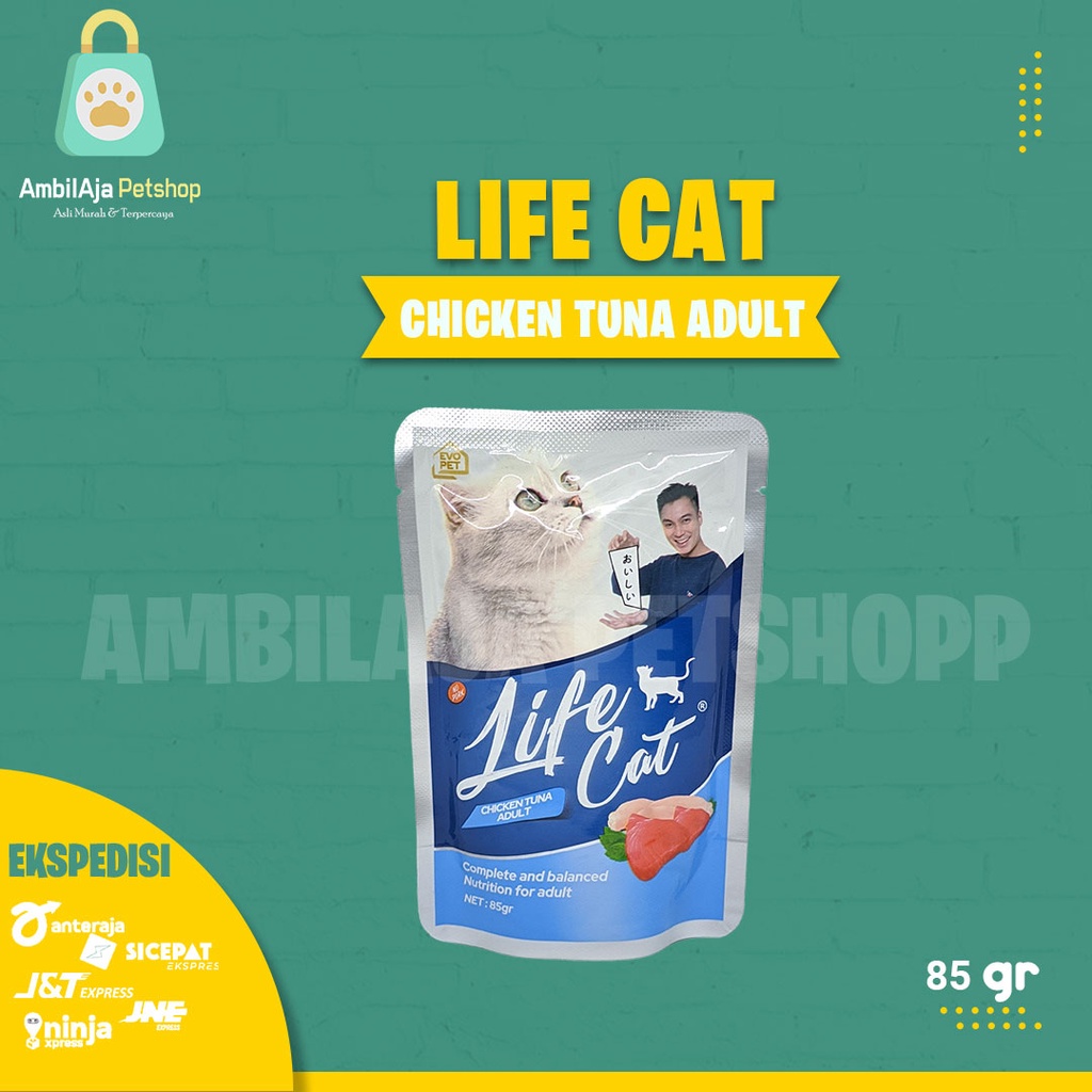 Makanan Kucing basah murah Life Cat pouch 85gr All Varian