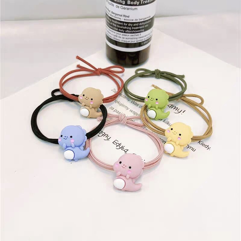 MURMURE.ID | IKAT RAMBUT ALA KOREA MOTIF DINOSAURUS KUNCIR CANDY IMPORT MURAH KARET RAMBUT DINO HA059-2