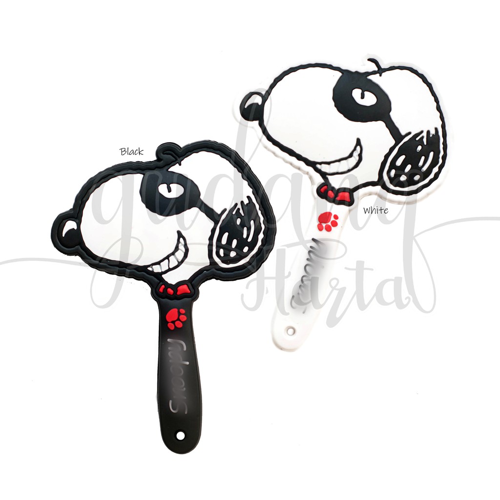 Cermin Karakter Kartun Jepang Kaca Rias Lucu Unik Black And White Dog GH 504235
