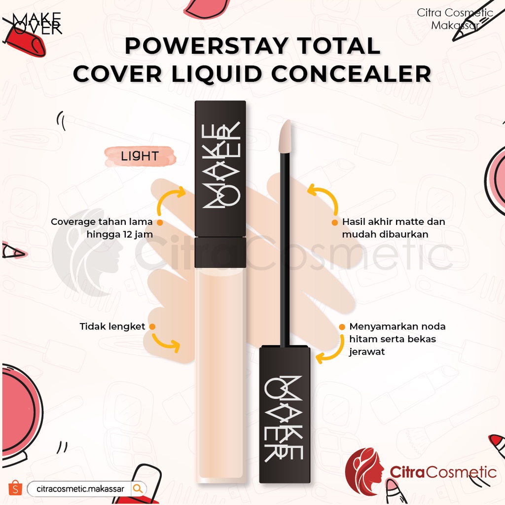 Make Over Powerstay Total Cover Liquid Concealer 6.5Ml