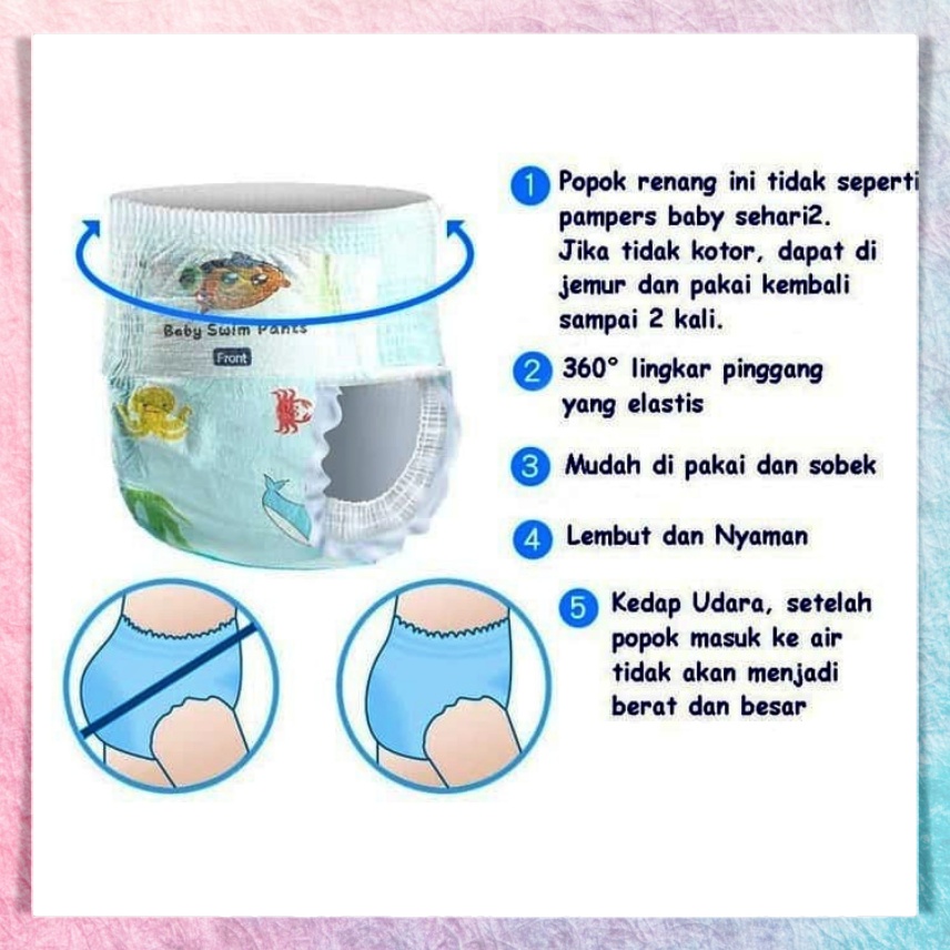 Popok Renang Bayi Tahan Air Sekali Pakai Disposable Diapers / Baby Swim Pants